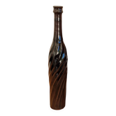 Bottle vase Les Cyclades Anduze in twisted glazed stoneware