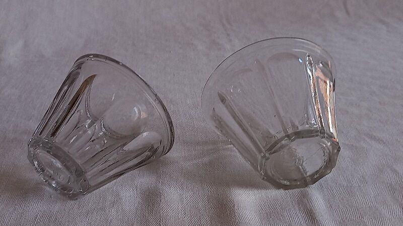 Lot de 2 pots de confiture en verre de forme élégante évasée