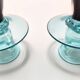 Pair of Brown and Aquamarine Murano Glass Candleholders, Italy