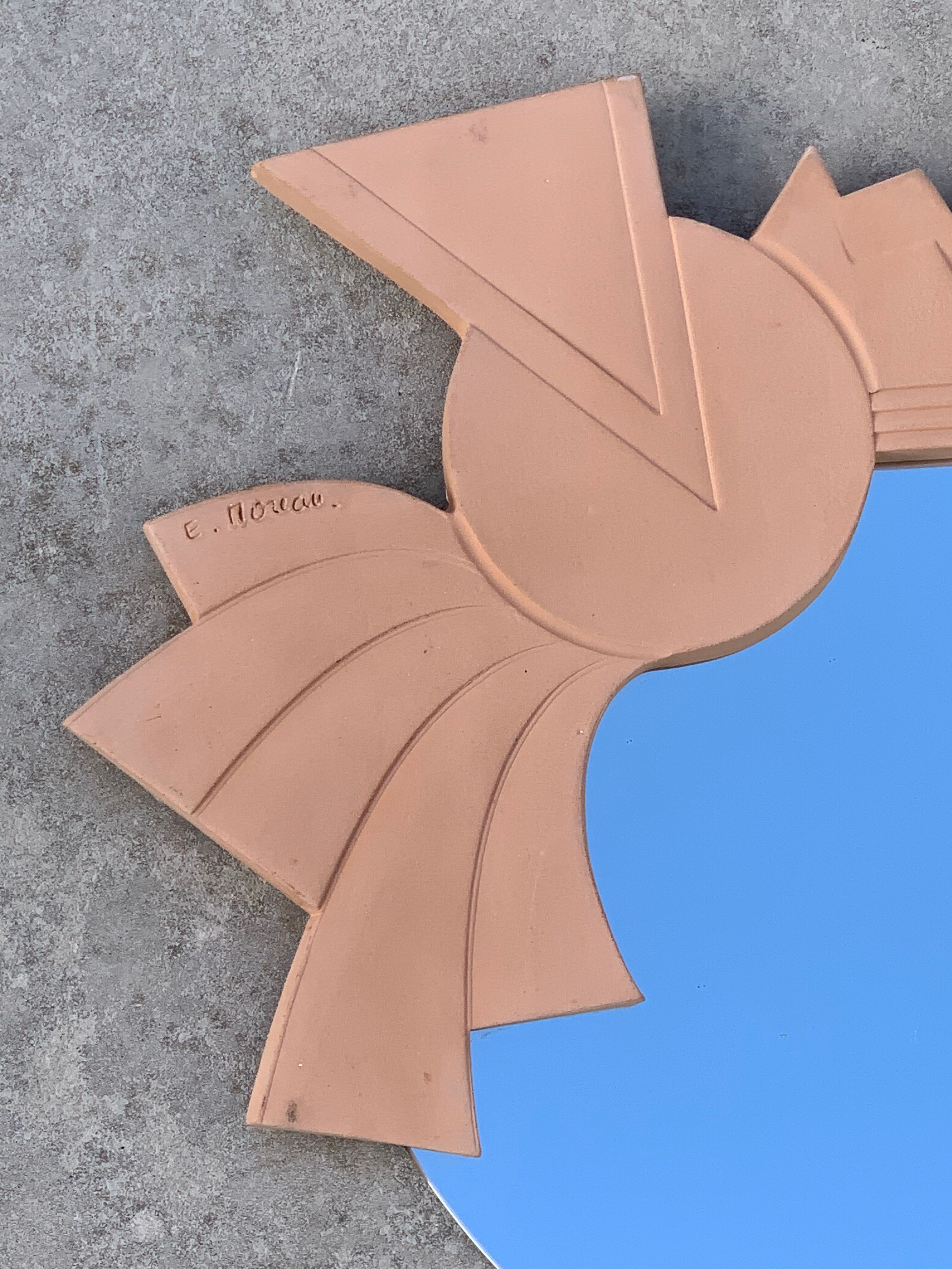 Mirror art deco style in sandstone