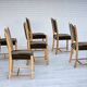 Années 1970, ensemble de 6 chaises de salle à manger danoises, bon état d'origine.