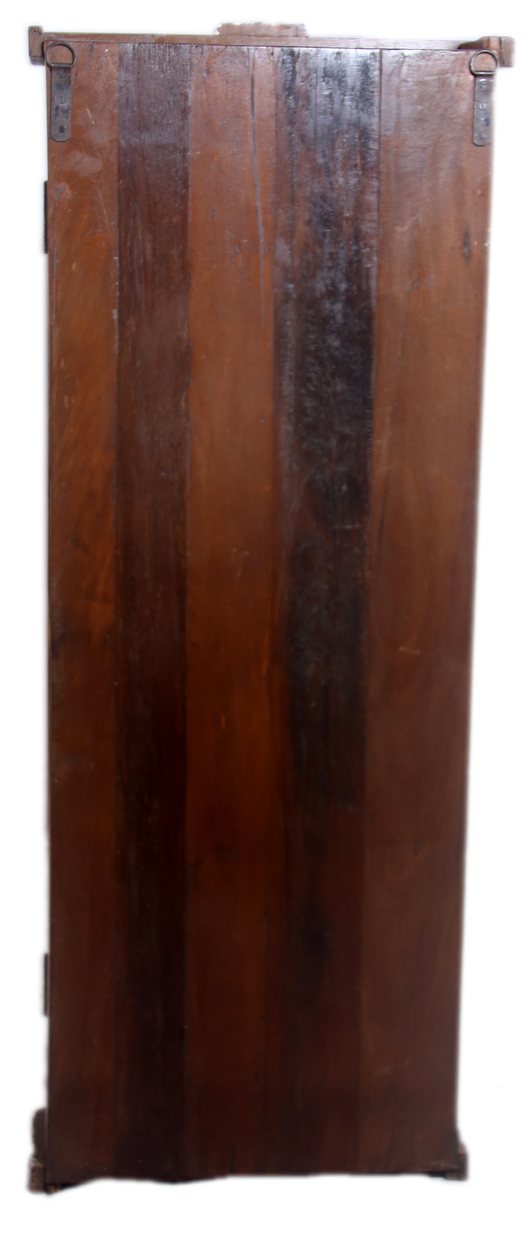 Art Deco wall showcase in ancient Burmese teak