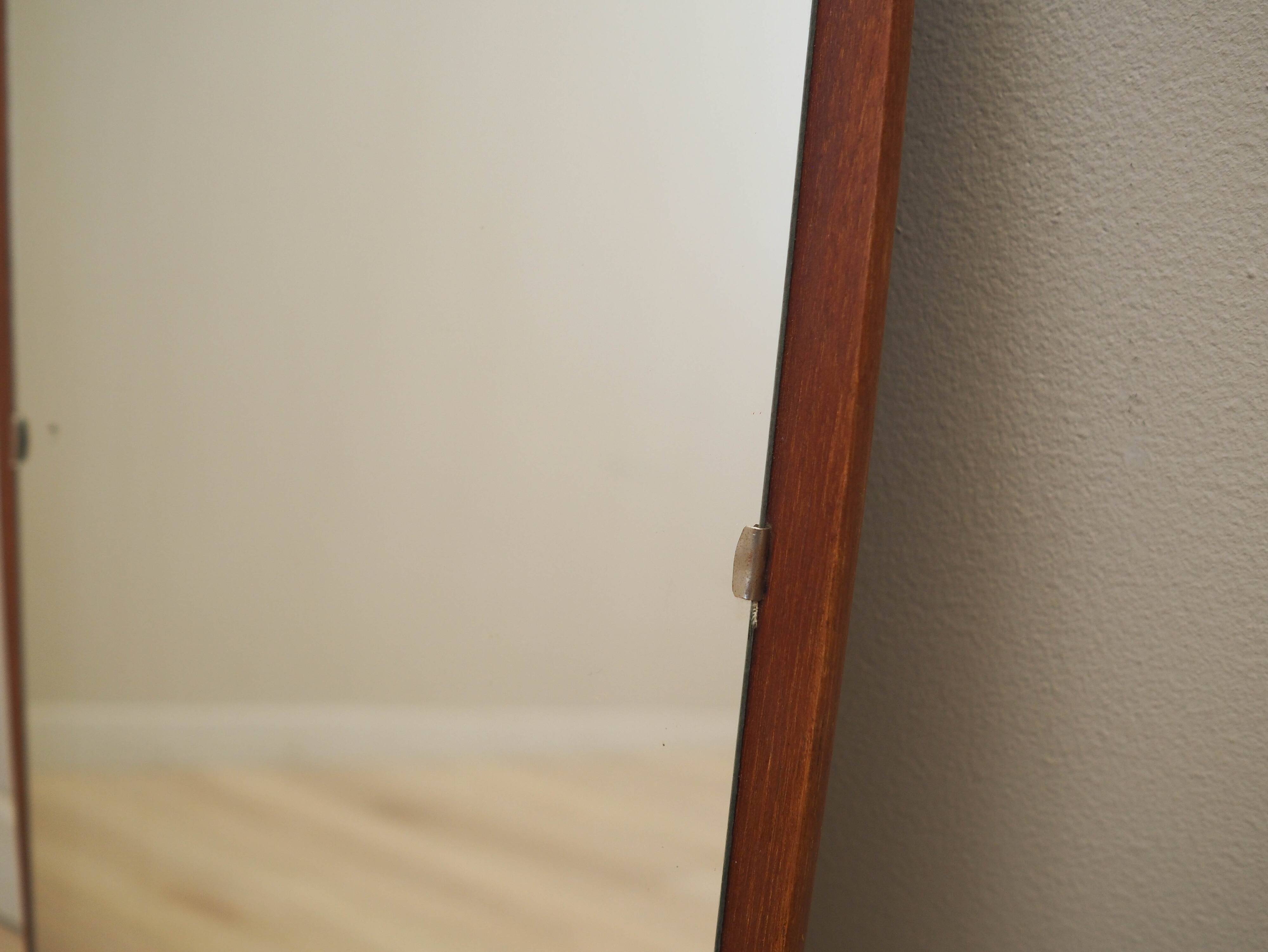 Mirror in teak frame, Danish design, 1970s, production: Denmark