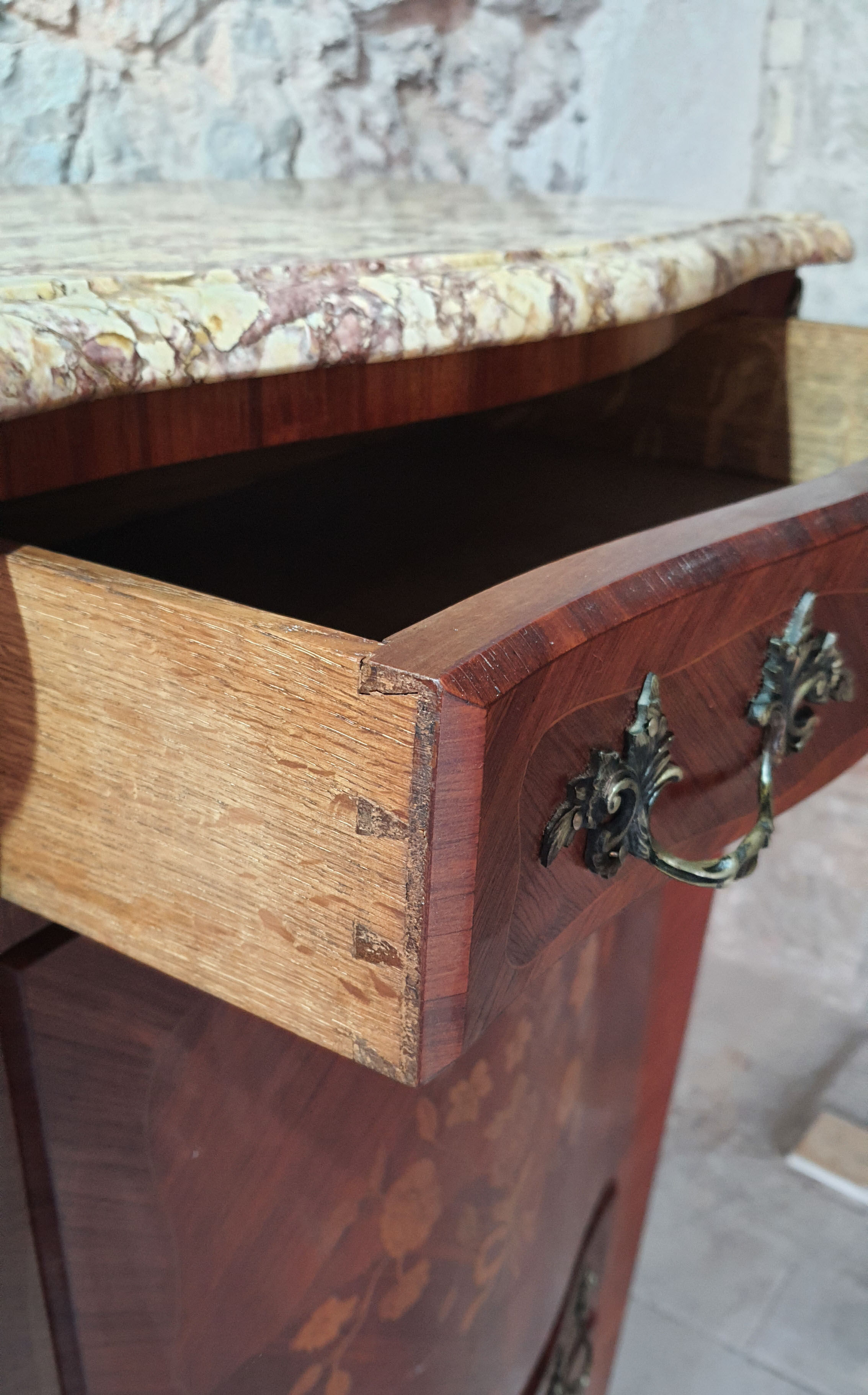 Secretary Louis XV rosewood marquetry
