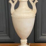 Mid-20th century alabaster lamp on shower stand