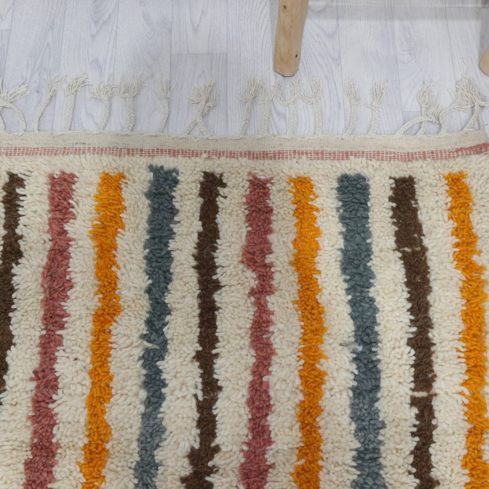 Handmade wool Berber rug 332 X 195 CM