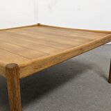 Scandinavian XL coffee table in blond oak from the 60s/70s