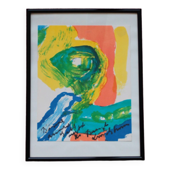 Framed print signed and numbered Bengt Lindström