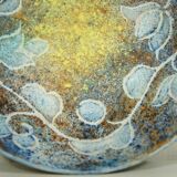 Empty cut pocket in painted & enamelled stoneware signed CB unique piece