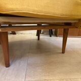 Fauteuil vintage jaune moutarde, 1950