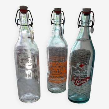 Old bottles of lemonade