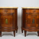 Paire de chevets Art Déco demi-lune en acajou vers 1925