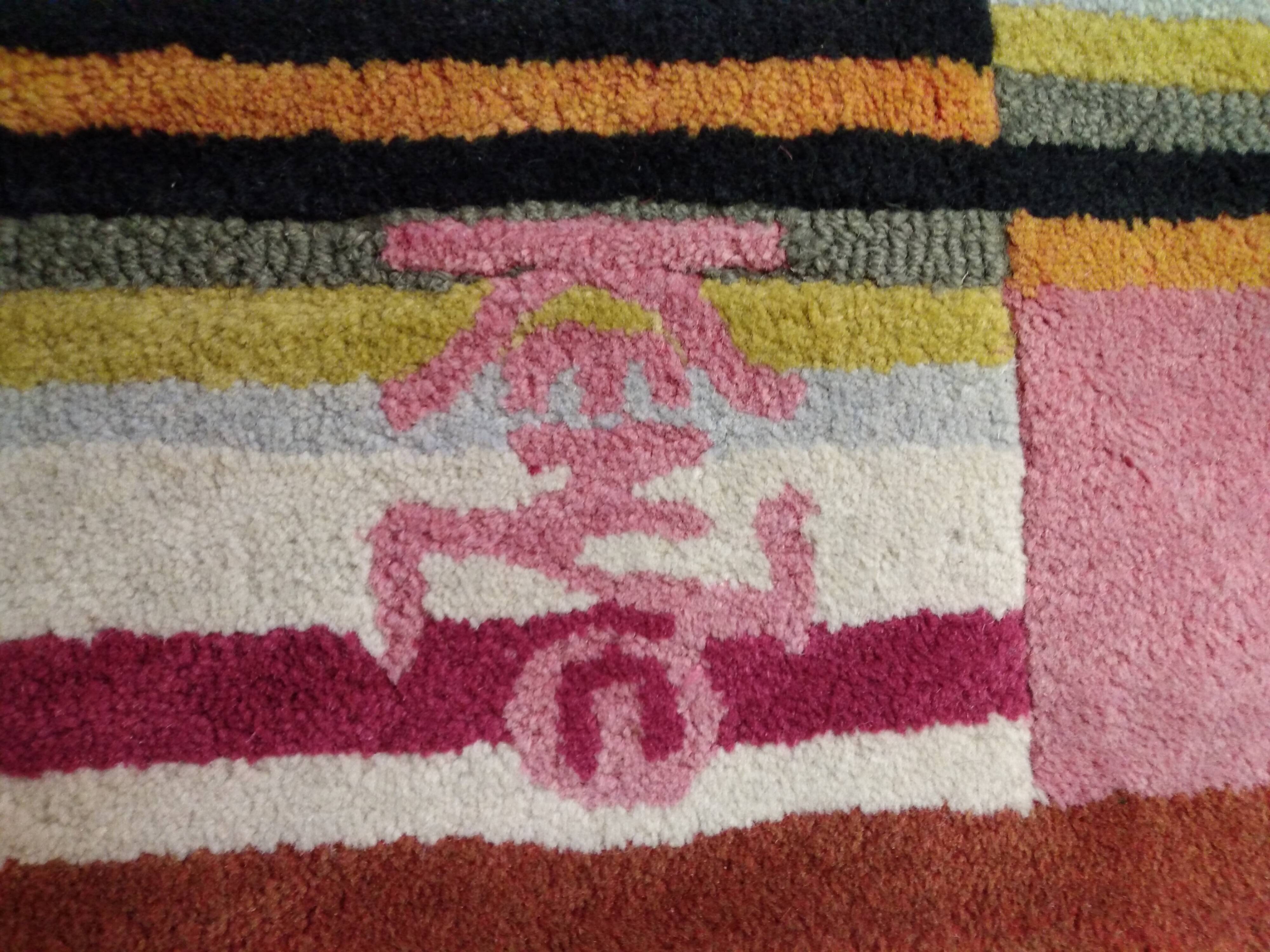 Kenzo rug "red pigalle" vintage