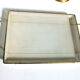 White and gold top in perforated sheet metal & brass 1950s-60s