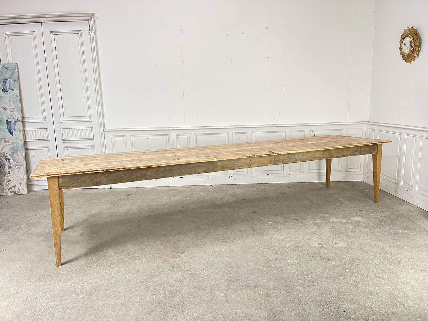 Antique farmhouse table, 378cm
