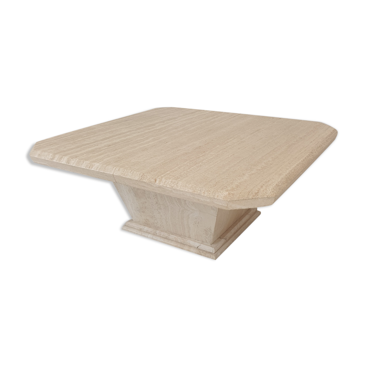 Italian Travertine Bar table or Coffee Table, 1980s