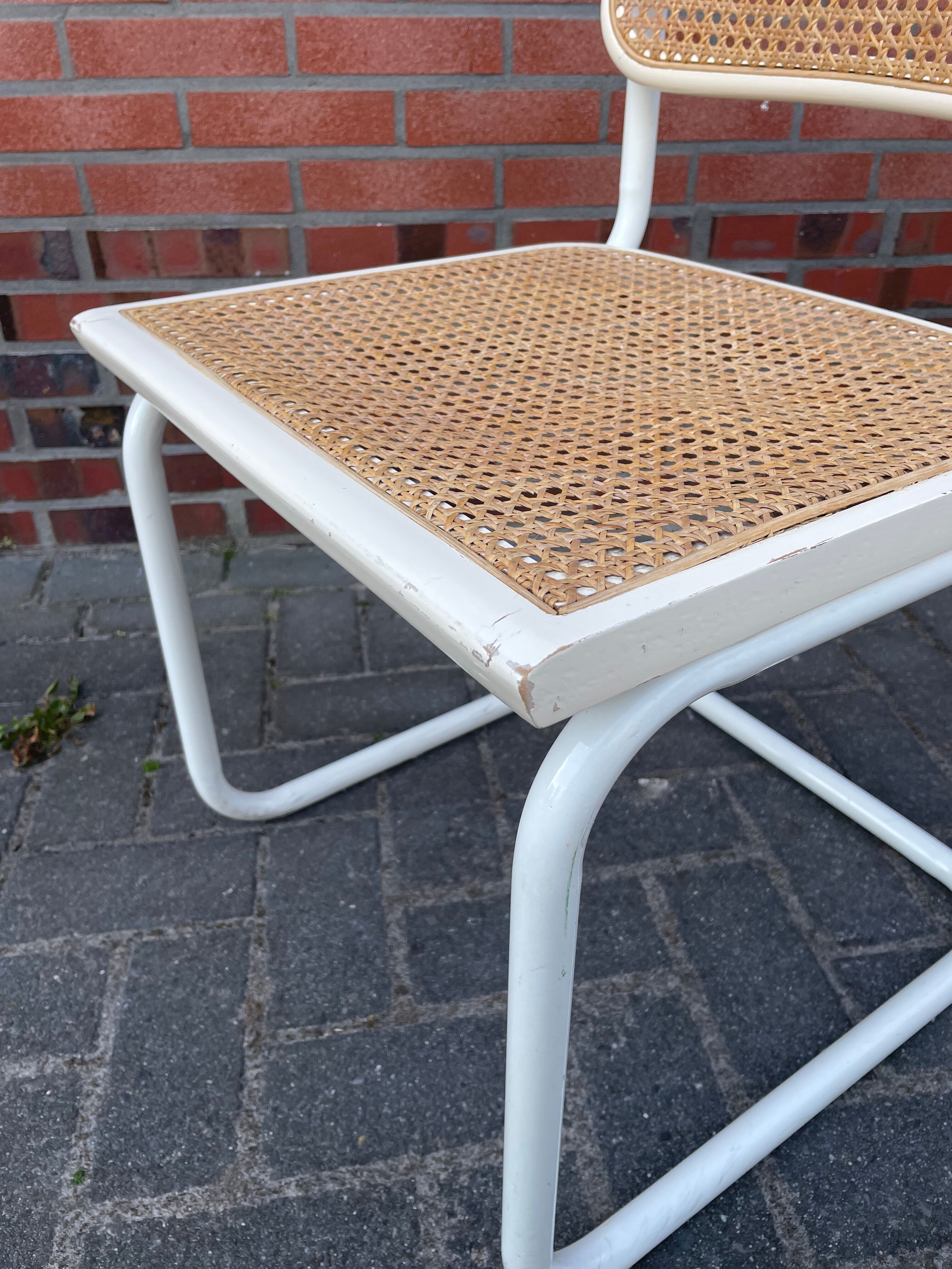 Cesca dining room chair designed by Marcel Breuer