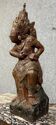India, mid-19th century: Very large carved wooden statue of a God