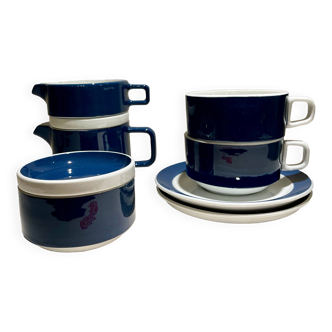 Tea / coffee service - blue / white