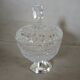 Sucrier ancien en verre + métal 