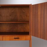 Scandinavian vintage bookcase in teak and beech from Brantorps 1960s Sweden