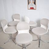 5 x chaises Giroflex 7105 Space Age