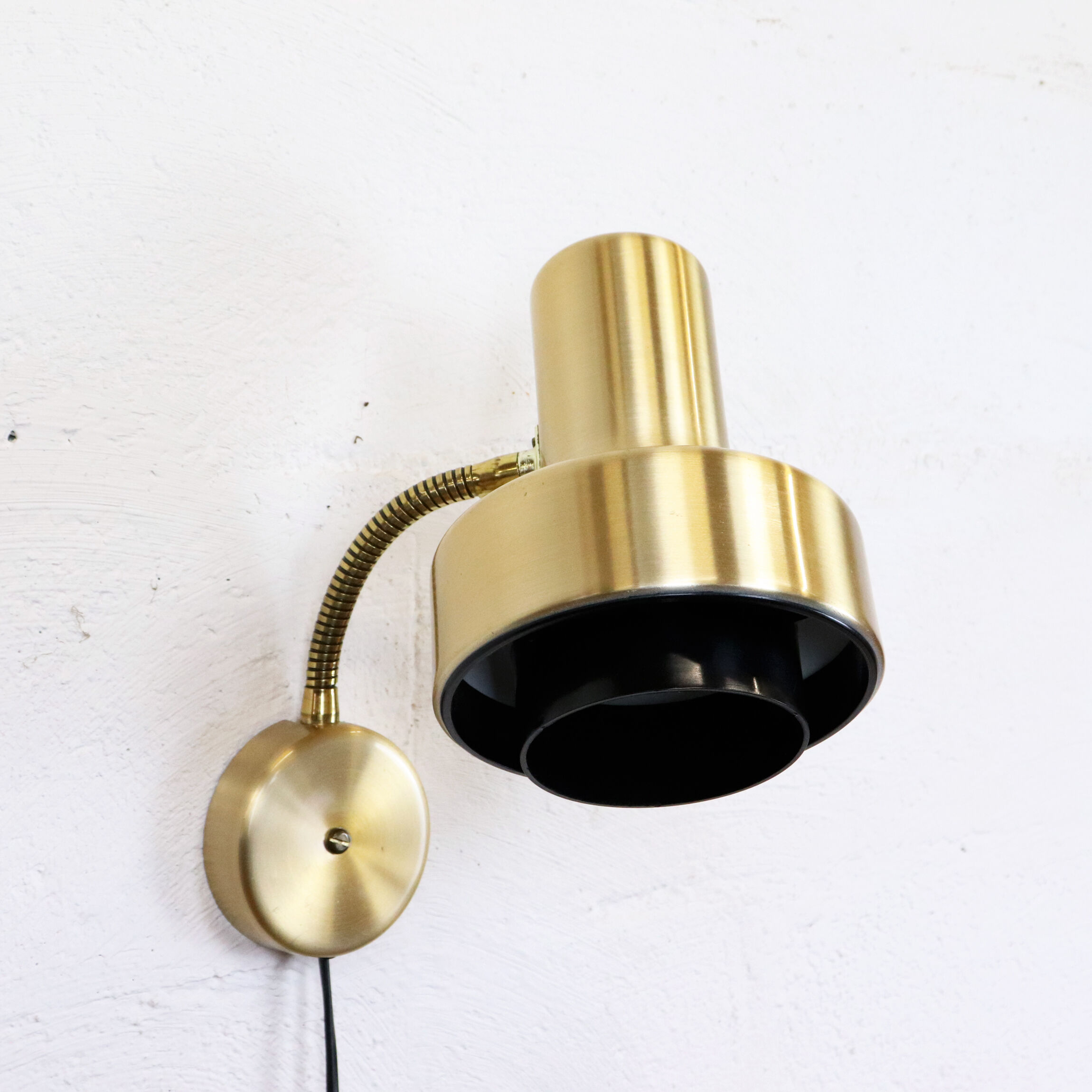 Articulated metal wall lamp, Elidus, Sweden, 1960