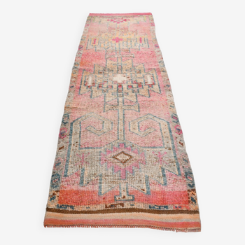 3x10 vintage pastel runner rug, 92x303cm