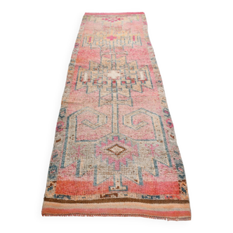 3x10 vintage pastel runner rug, 92x303cm