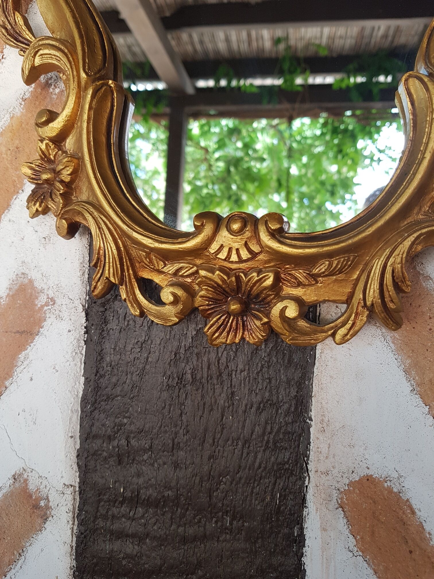 Gilded baroque mirror