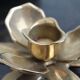 Golden brass candle holder