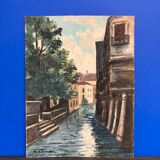 Vintage stream panel oil