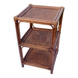 Brown rattan shelf 3 levels H 60 cm