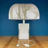 Travertine marble table lamp, Italy, 1970s