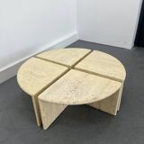 Italian Travertine Coffee or Side Tables, 1970s, Set of 4