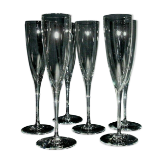 BACCARAT DOM PERIGNON 6 FLUTES A CHAMPAGNE CRISTAL - 23,3 cm