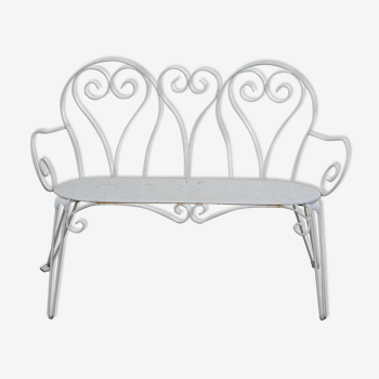 Banc de jardin en fer forgé