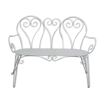 Banc de jardin en fer forgé
