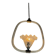 Venetian glass chandelier from Murano and brass, circa 1950.