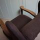 Mid-Century Brutalist Wing Armchair in the manner of Charles Dudouyt, 1950s