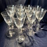 Set of 12 Portieux crystal red wine glasses slim shape