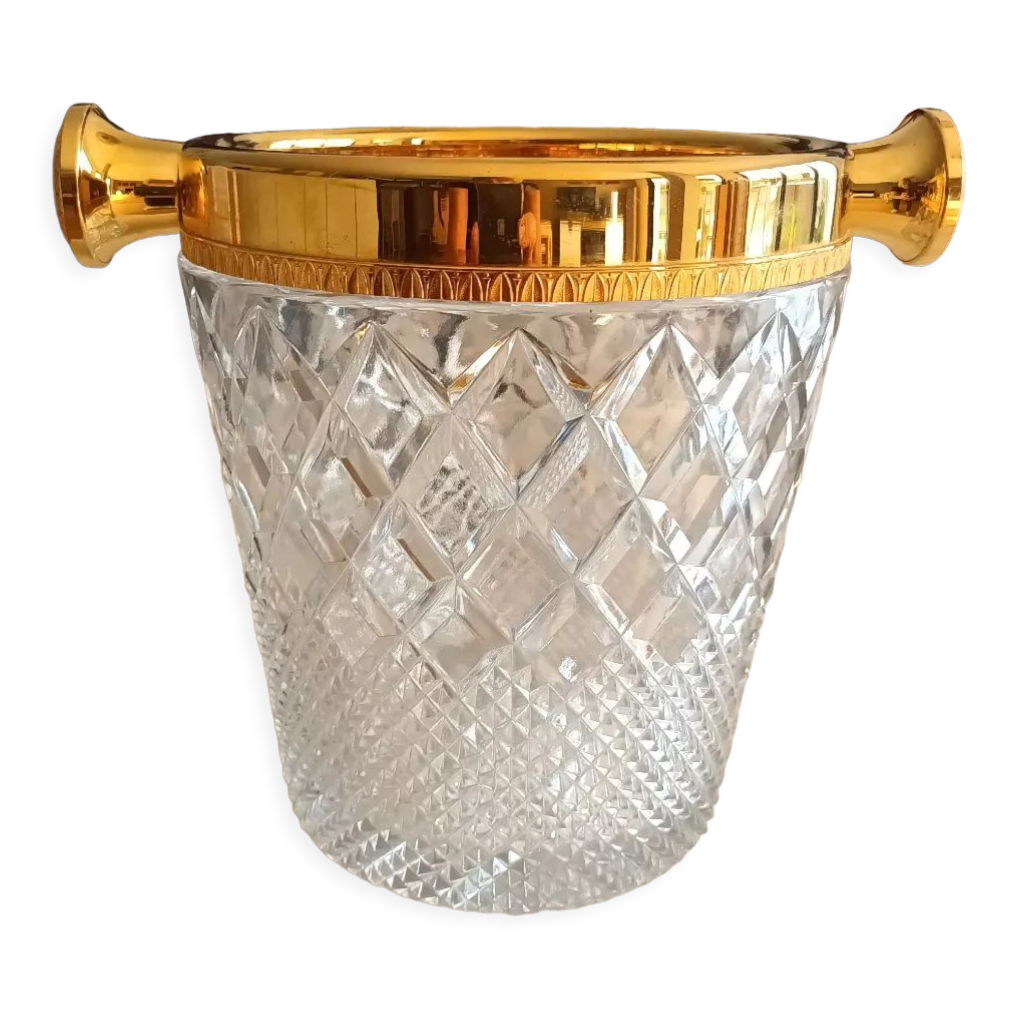 Cut crystal champagne bucket