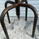 Industrial stool leatherette and steel