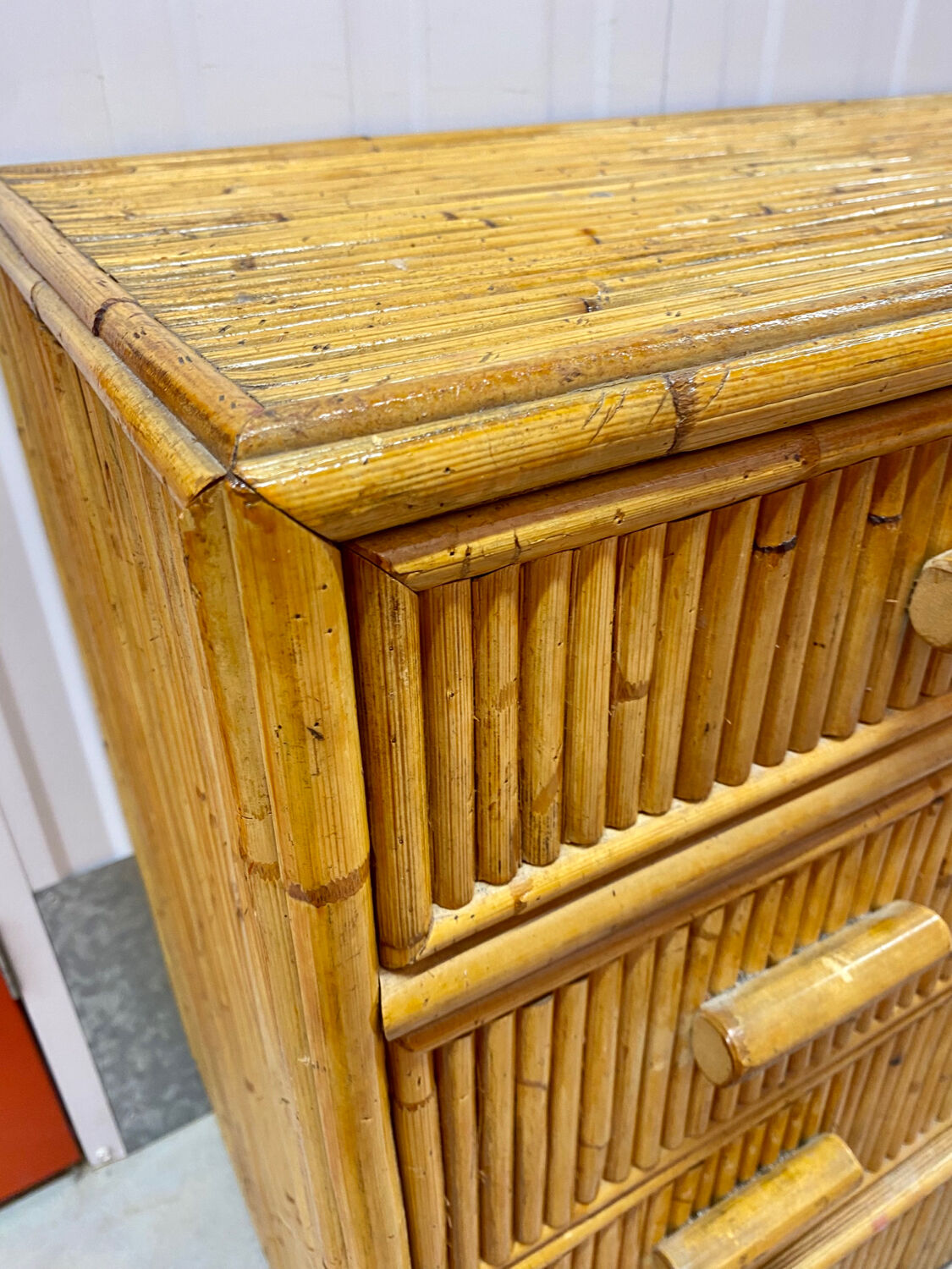 Commode bambou vintage