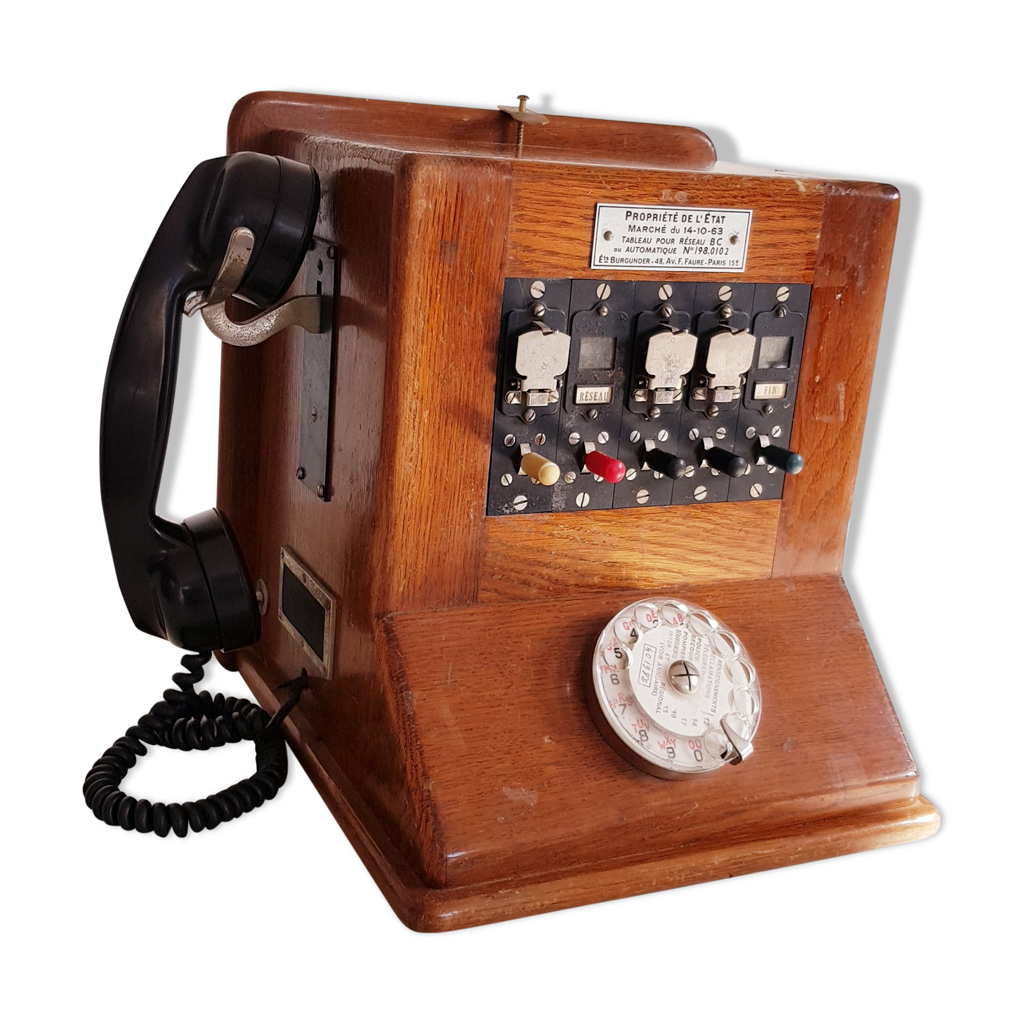 Ancien Téléphone Vintage – Pièce Déco Combiné – Mécanisme Incomplet