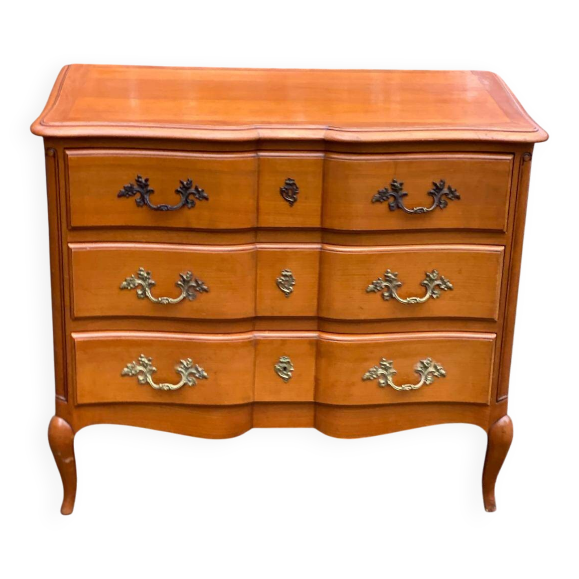 Louis XV crossbow commode in solid wood from the 20th century.