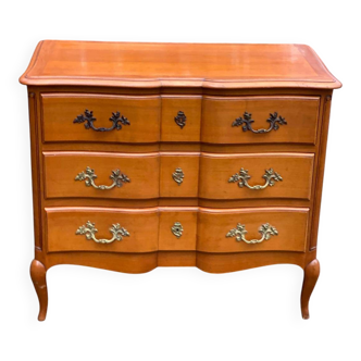 Louis XV crossbow commode in solid wood from the 20th century.