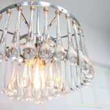 Mid-Century Italian Crystal Teardrop Chandelier, 1960s