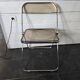 Folding office chair in smoked plexiglass by Giancarlo Piretti, Castelli edition