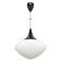 Adjustable Czech Pendant Light, Opaline Glass, 1970s